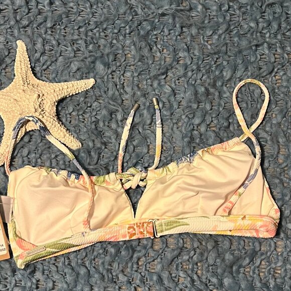NWT Billabong Ur A Dream Bikini Top Multi Colored Floral Print Size XL/14 - Picture 3 of 6